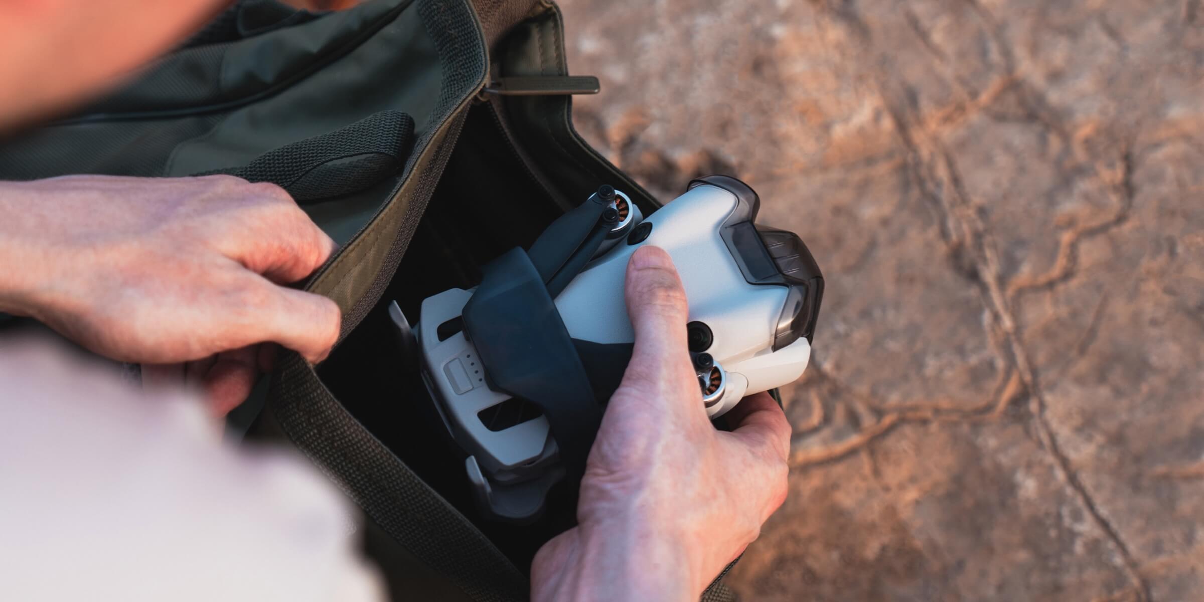 The Mini 4 Pro can easily fit in your bag